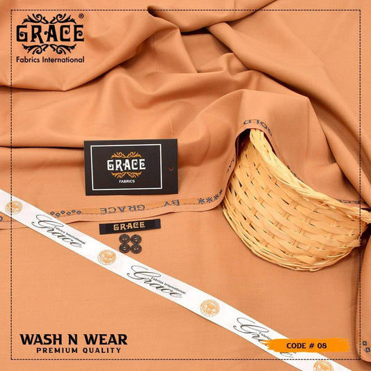 Men’s Unstitched Wash And Wear Plain Suit