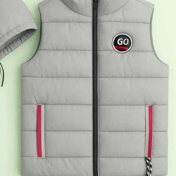Men's Parachute Printed Sleeveless Jacket